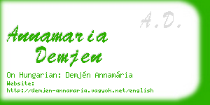 annamaria demjen business card